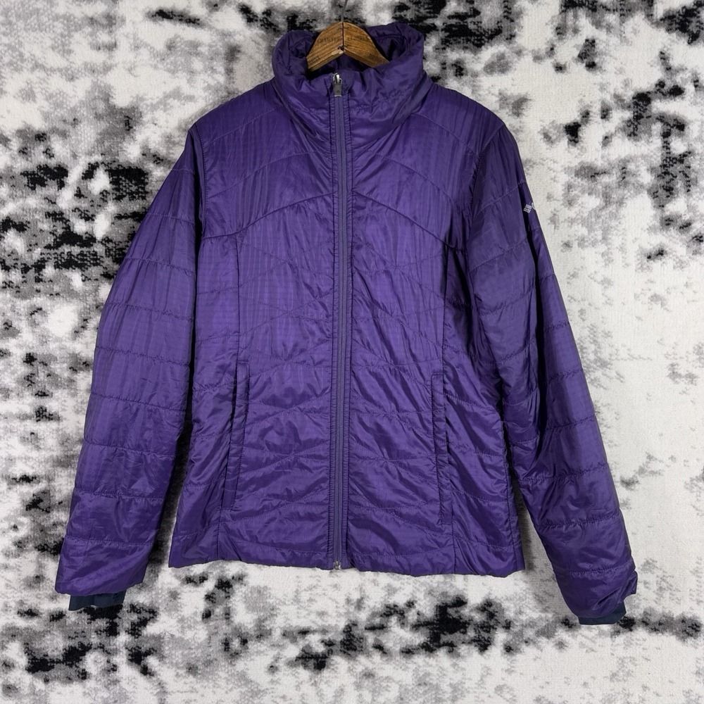 Columbia Omni Shield Omni Heat Jacket Womens Size Medium Purple Full Zip